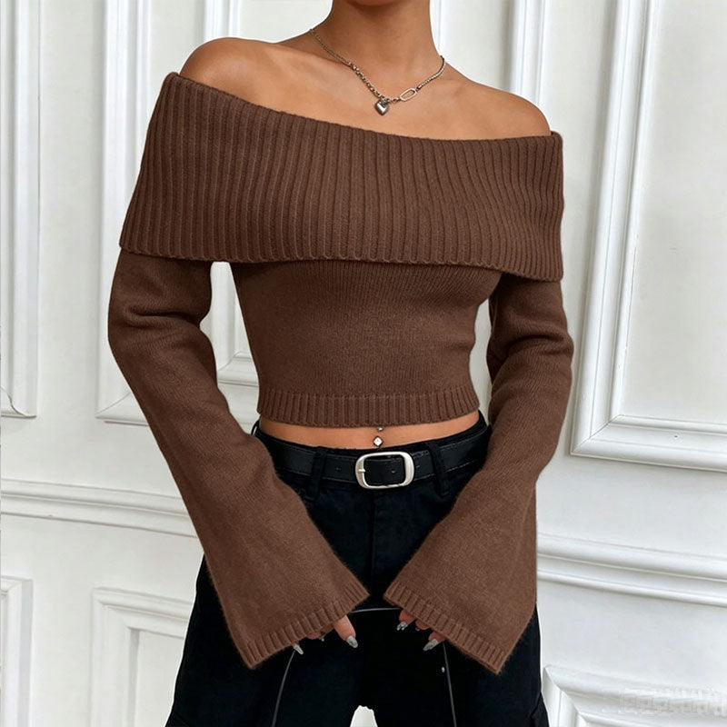 Slim-Fit Off-Shoulder Sweater - Modern and Soft