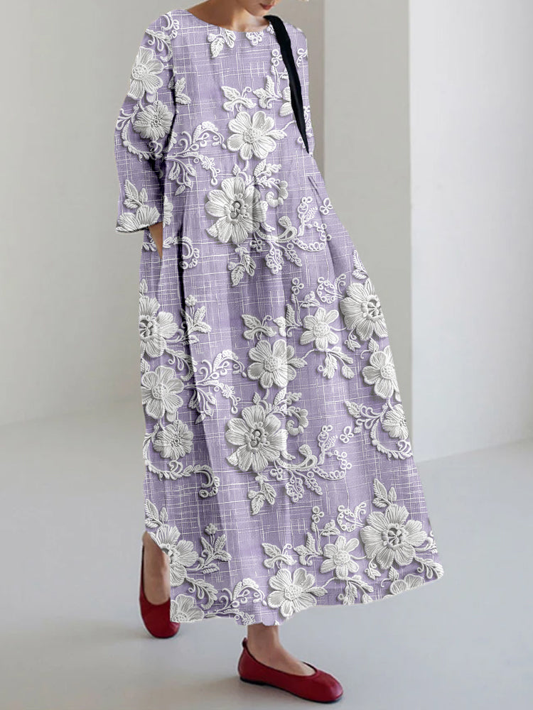 Women's Printed Maxi Dress – Elegant Flowy Occasion Dress