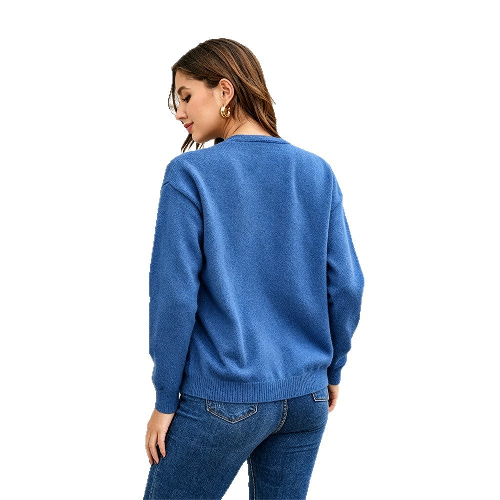 Women's Button Front Knit Cardigan Jacket - Soft Casual Everyday Layer