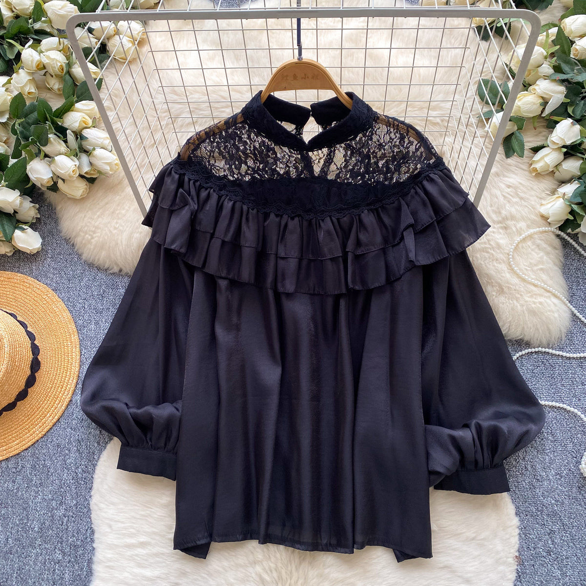 Off-Shoulder Lace Blouse - Romantic and Light