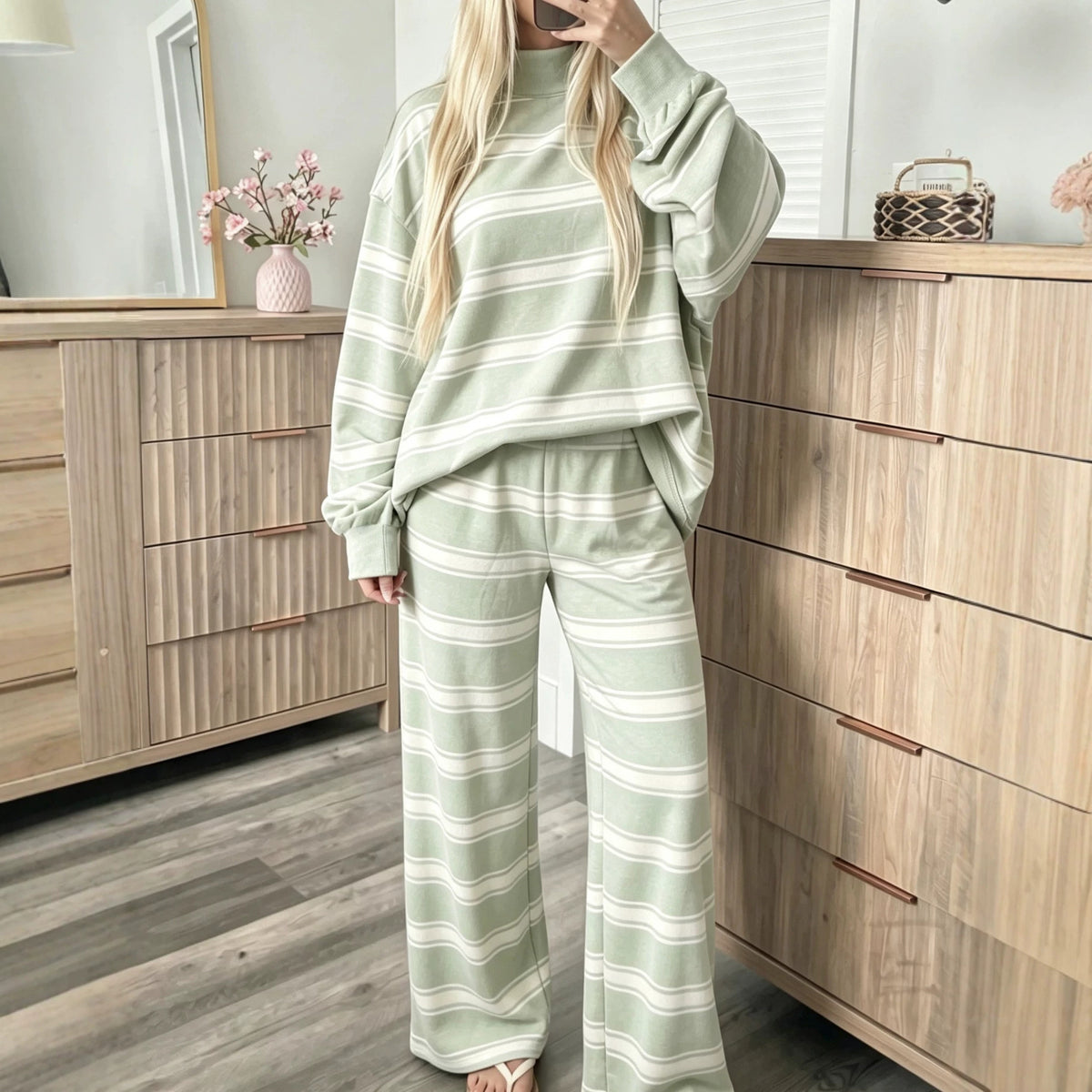 Women’s Casual Striped Set - Modern and Coordinated