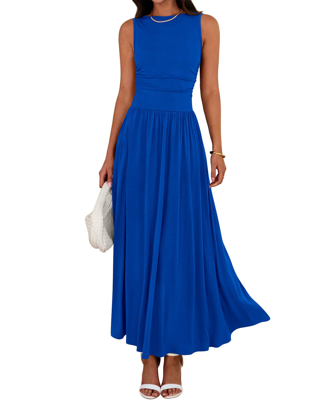 Women's Pocket Maxi Dress - Relaxed Long Skirt Day Style