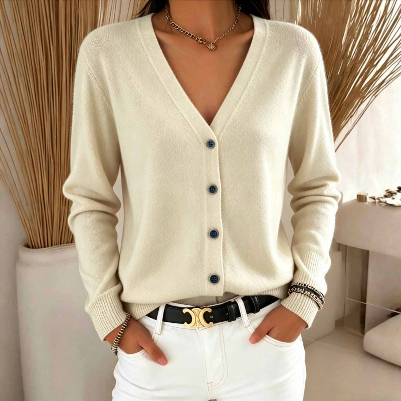 V-Neck Cardigan Sweater - Soft and Versatile