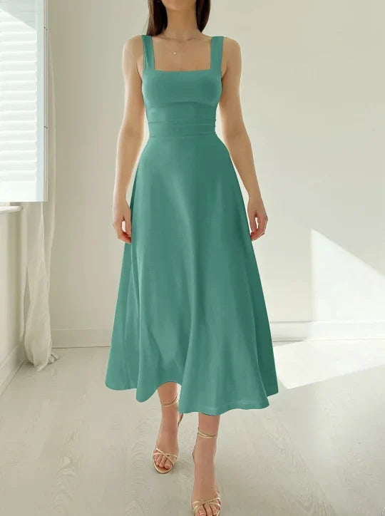 Women's Reversible Midi Dress – Organic Bamboo Pocket Summer Dress