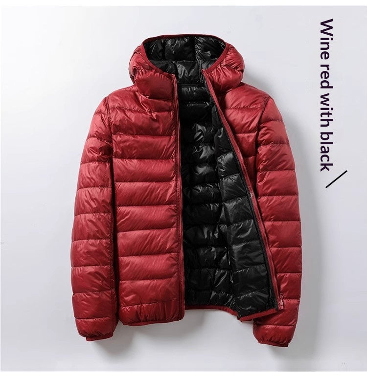 Lightweight Short Hooded Puffer Jacket - Warm and Practical