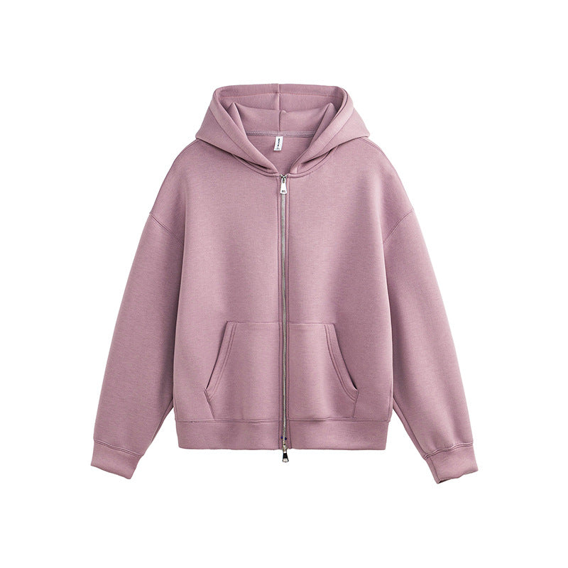 Unisex Retro Oversized Hoodie – Loose Casual Zip-Up Sweatshirt