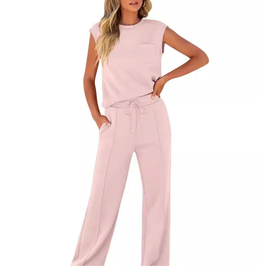 Women's Casual Summer Lounge Set - Relaxed Two Piece Daywear