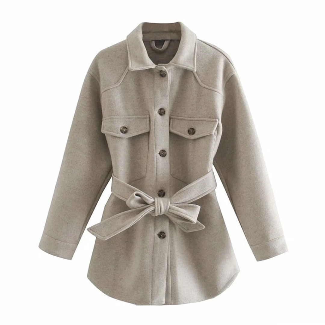 Women's Long Winter Coat - Elegant Warm Everyday Outerwear