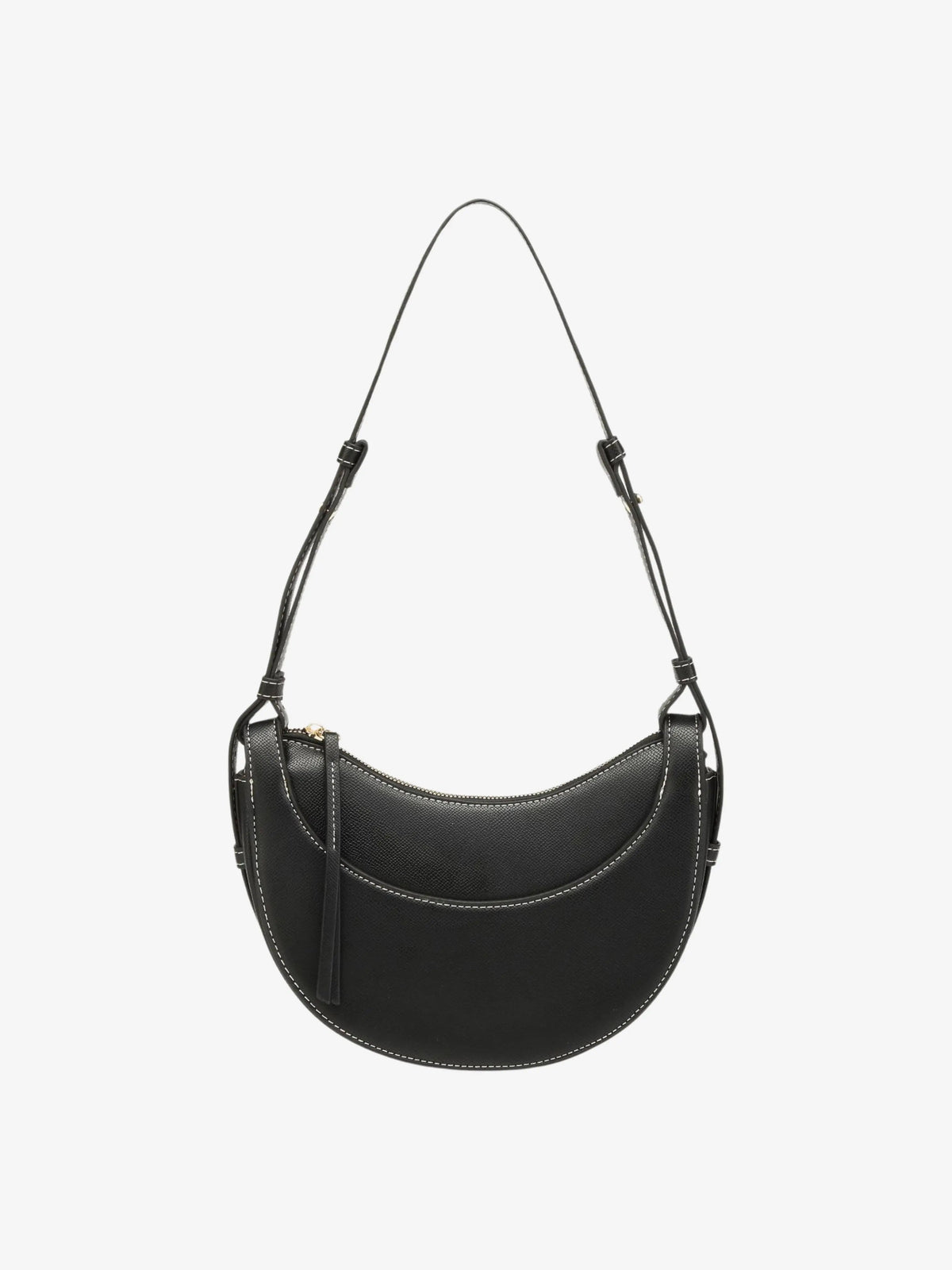 Women's Curved Crossbody Bag with Tassel - Adjustable Everyday Carry