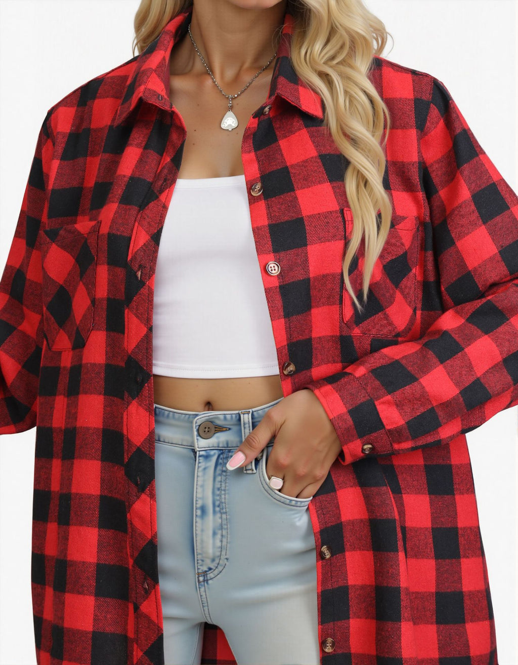 Casual Flannel Plaid Shirt - Relaxed and Warm
