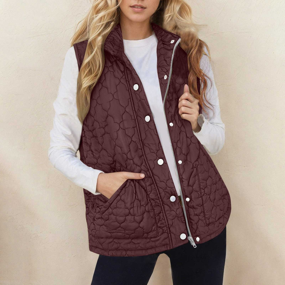 Women’s Quilted Sleeveless Vest – Warm Practical Outerwear