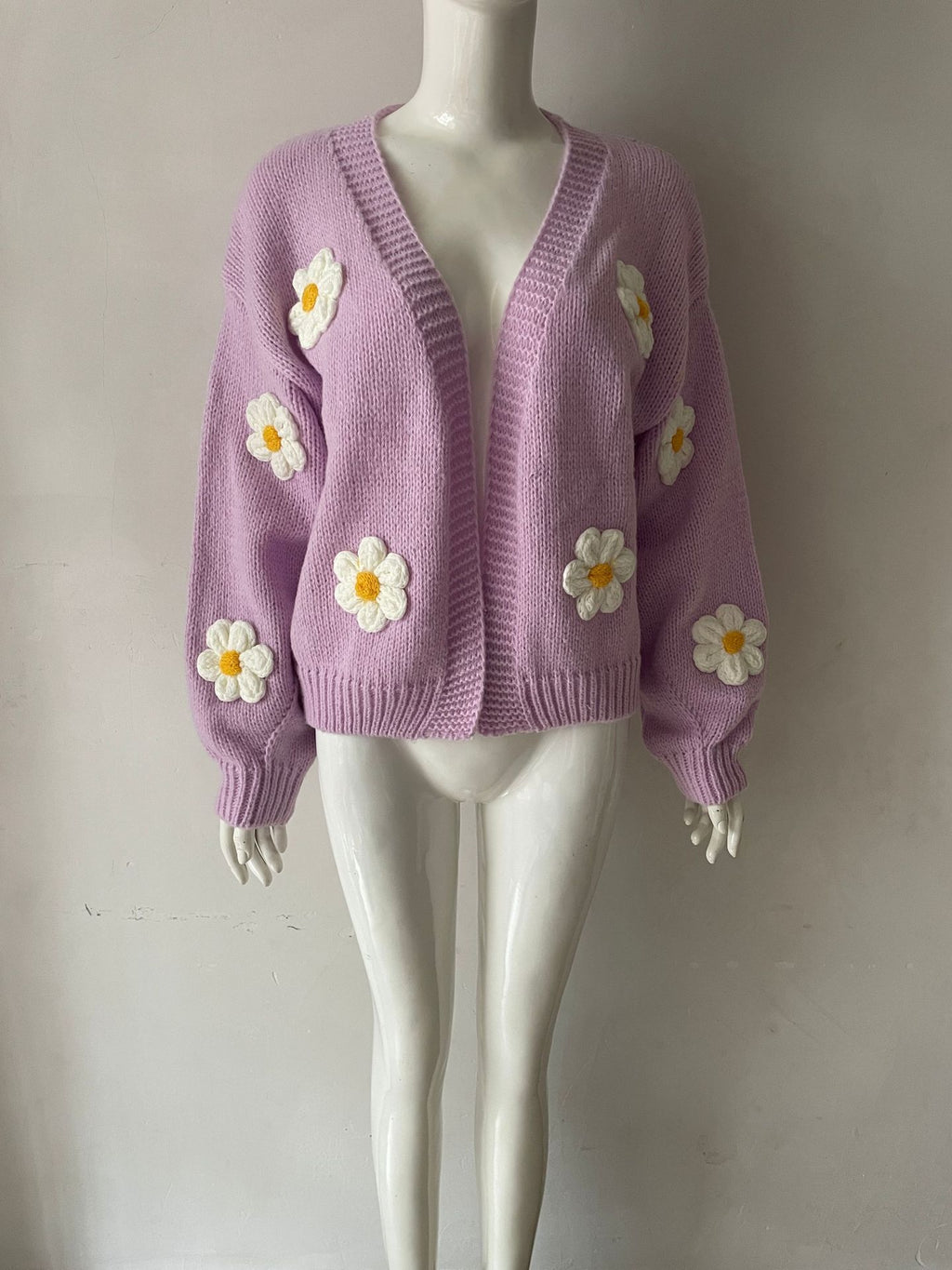 Women's Loose-Fit Knitted Cardigan - Soft Colorful Layer