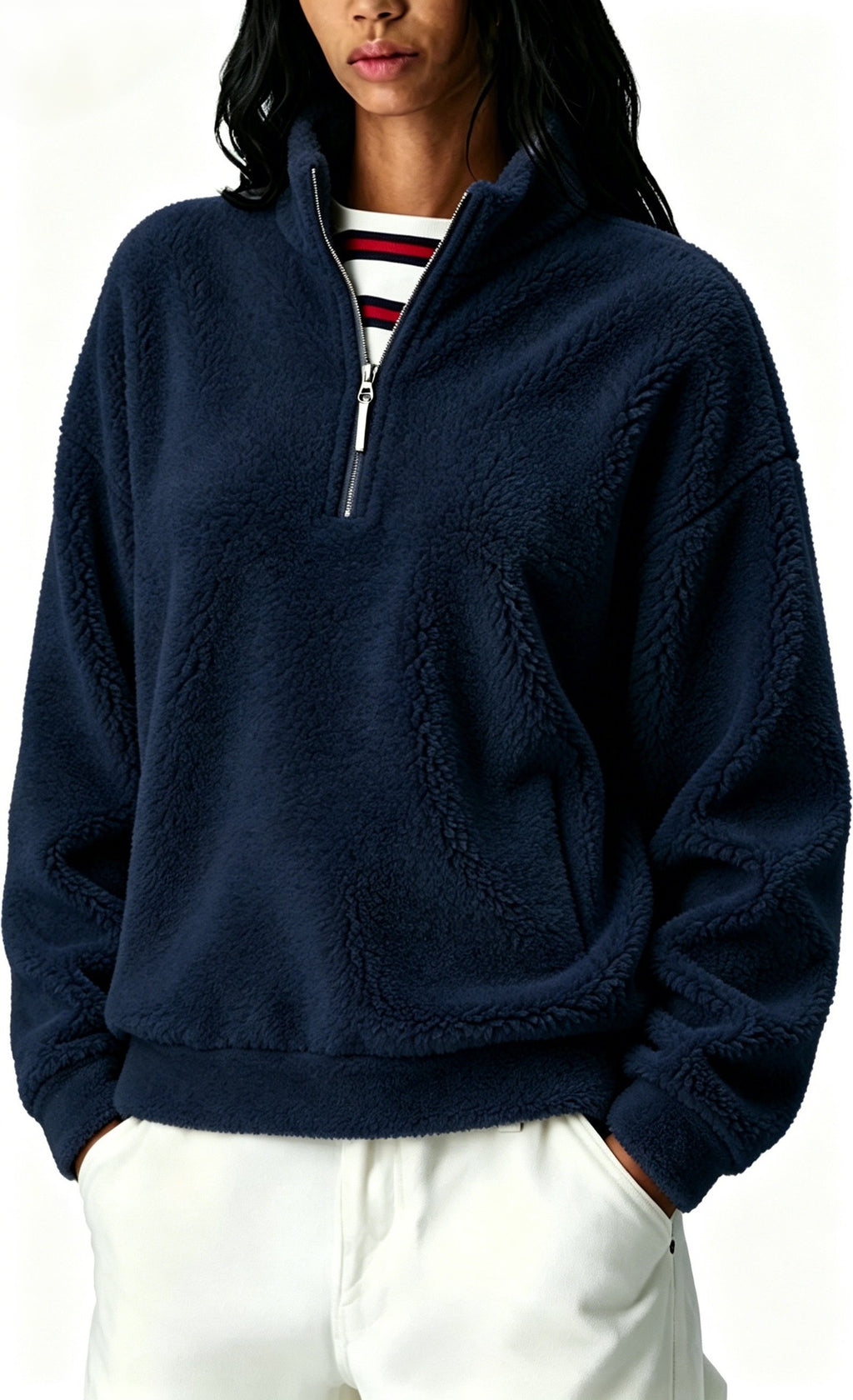 Fleece-Lined Zip-Up Hoodie - Warm and Practical