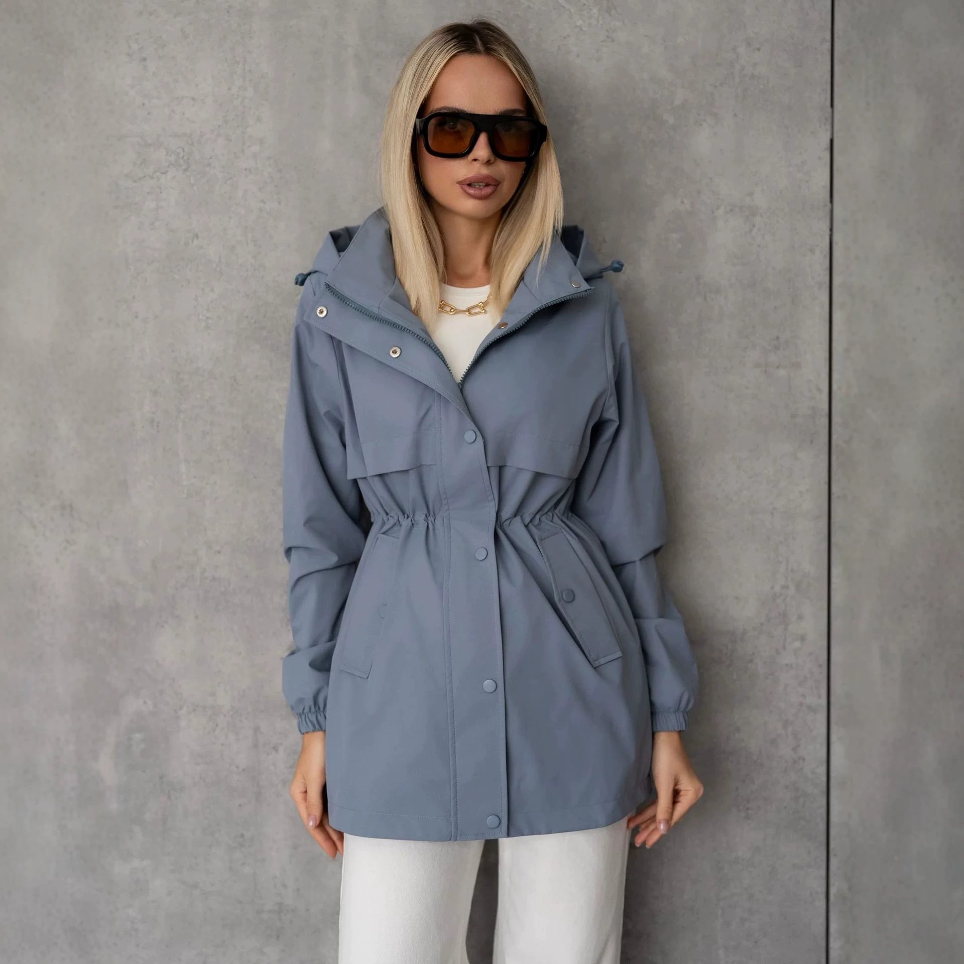 Women's Hooded Casual Jacket - Lightweight Sporty Everyday Layer