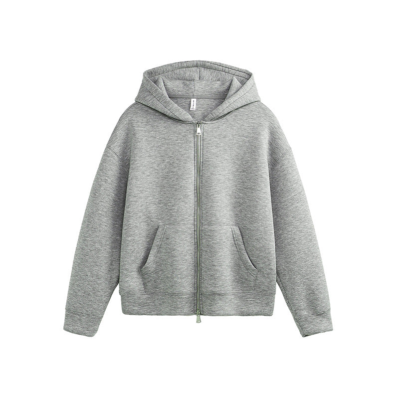Unisex Retro Oversized Hoodie – Loose Casual Zip-Up Sweatshirt