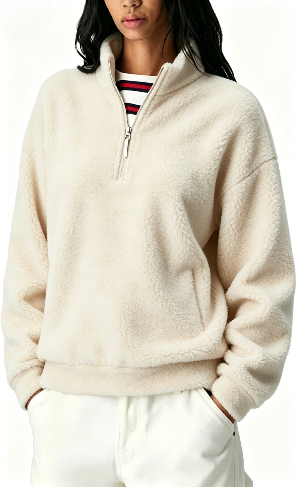 Fleece-Lined Zip-Up Hoodie - Warm and Practical