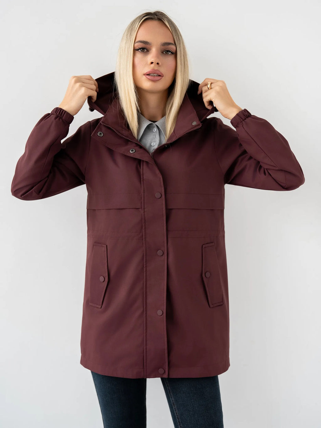 Women's Hooded Casual Jacket - Lightweight Sporty Everyday Layer