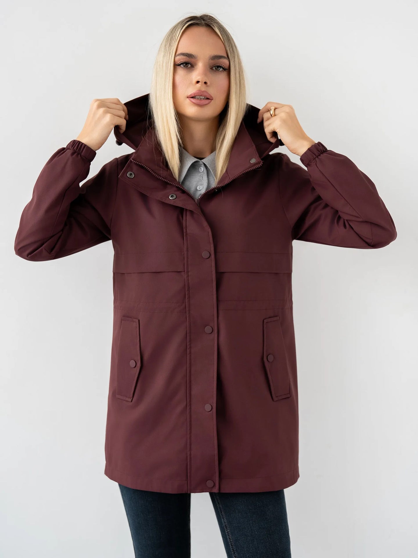 Women's Hooded Casual Jacket - Lightweight Sporty Everyday Layer