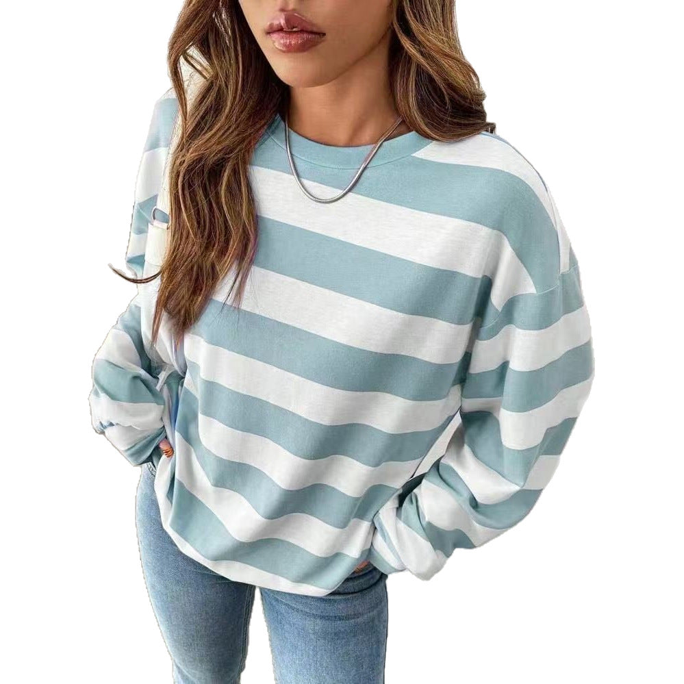 Women’s Striped Long Sleeve Top – Relaxed Modern Style