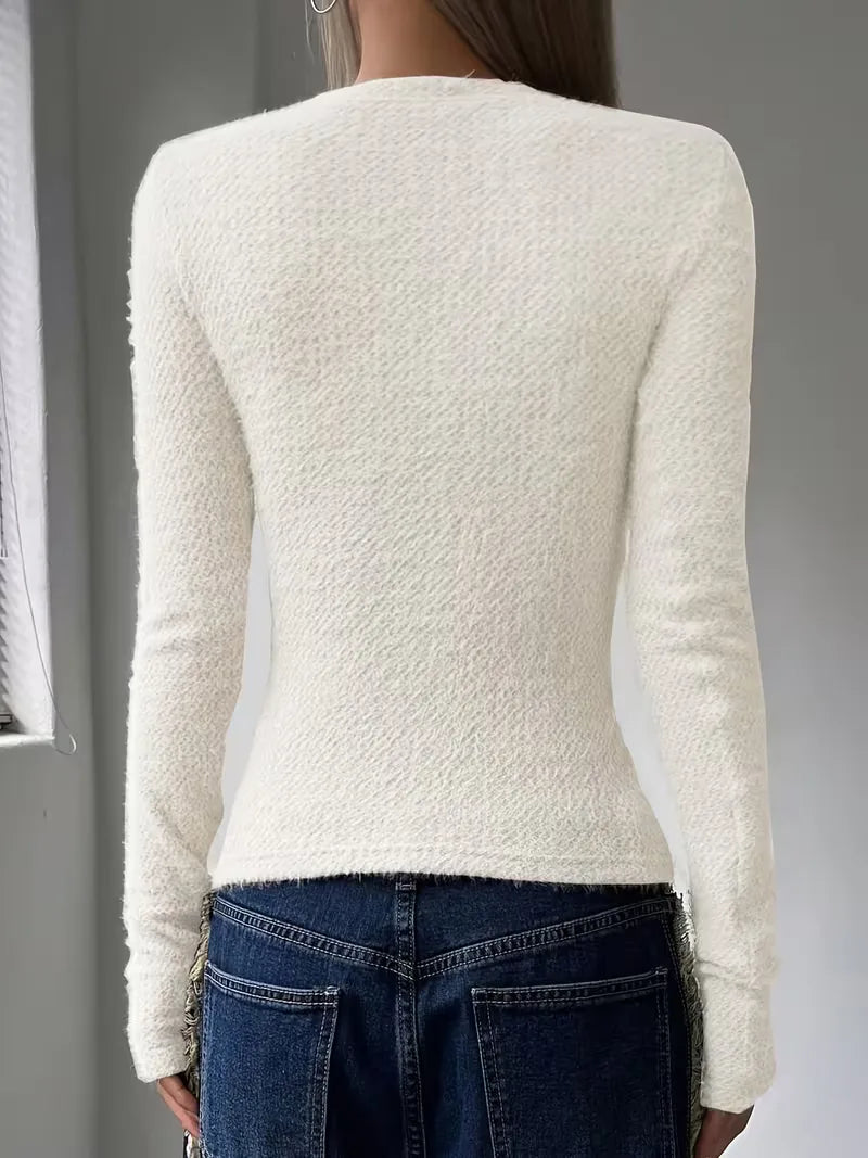 Long-Sleeve Everyday Top - Simple and Versatile