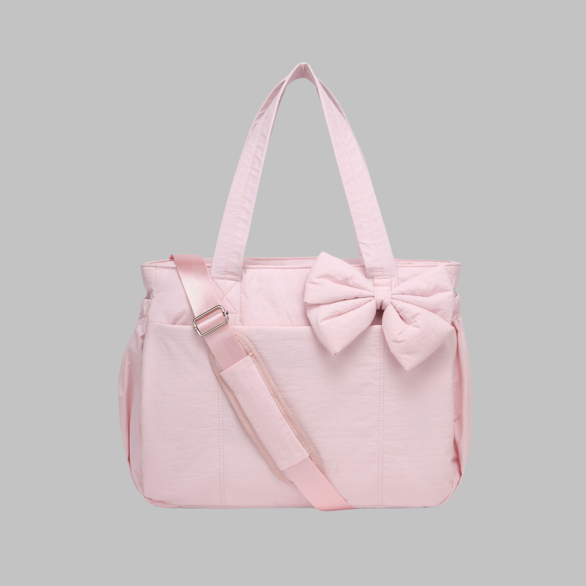 Women’s Chic Bow Puffy Handbag – Elegant Laptop-Friendly Tote Bag