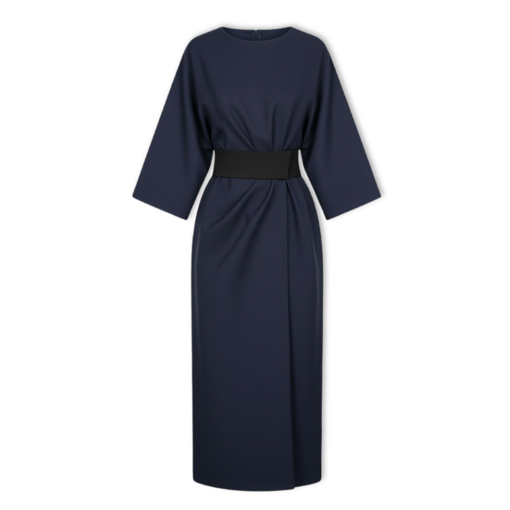 Women's Batwing Sleeve Maxi Dress – Defined Waist Flowy Dress