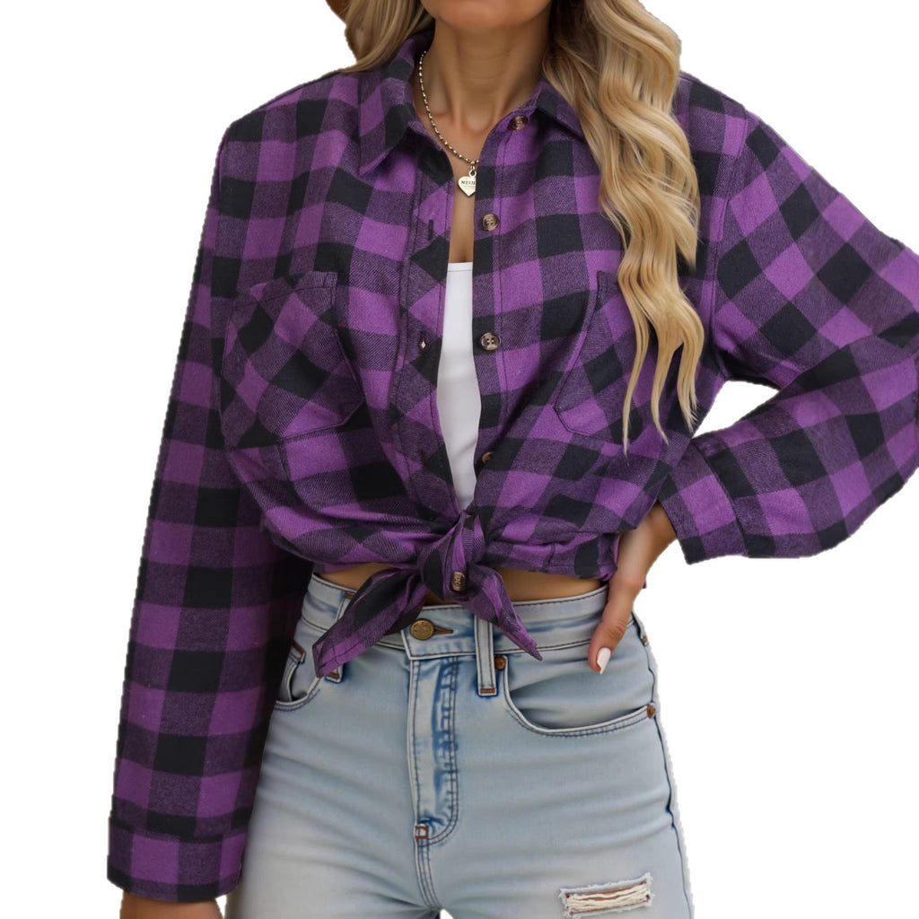 Casual Flannel Plaid Shirt - Relaxed and Warm