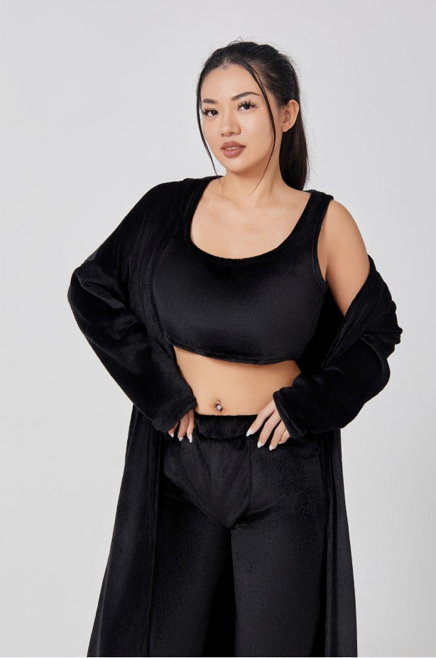 Women’s 3-Piece Winter Pajama Set – Cozy Warm Loungewear