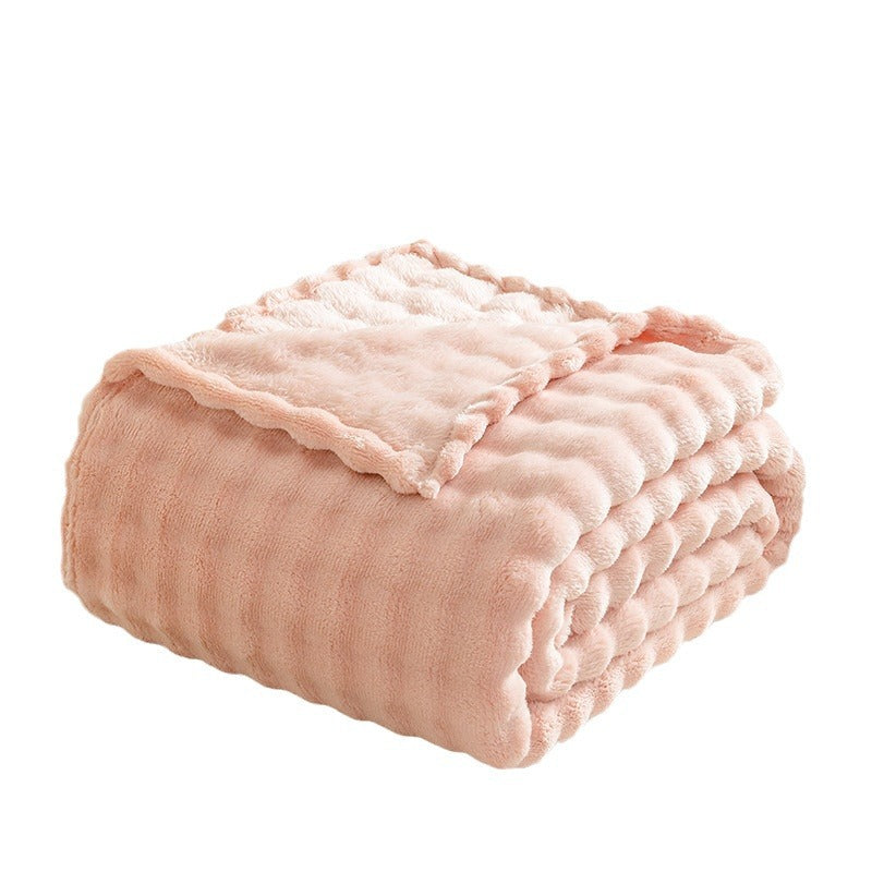 Premium Bubble Flannel Blanket – Ultra-Soft Air Conditioner & Sofa Throw