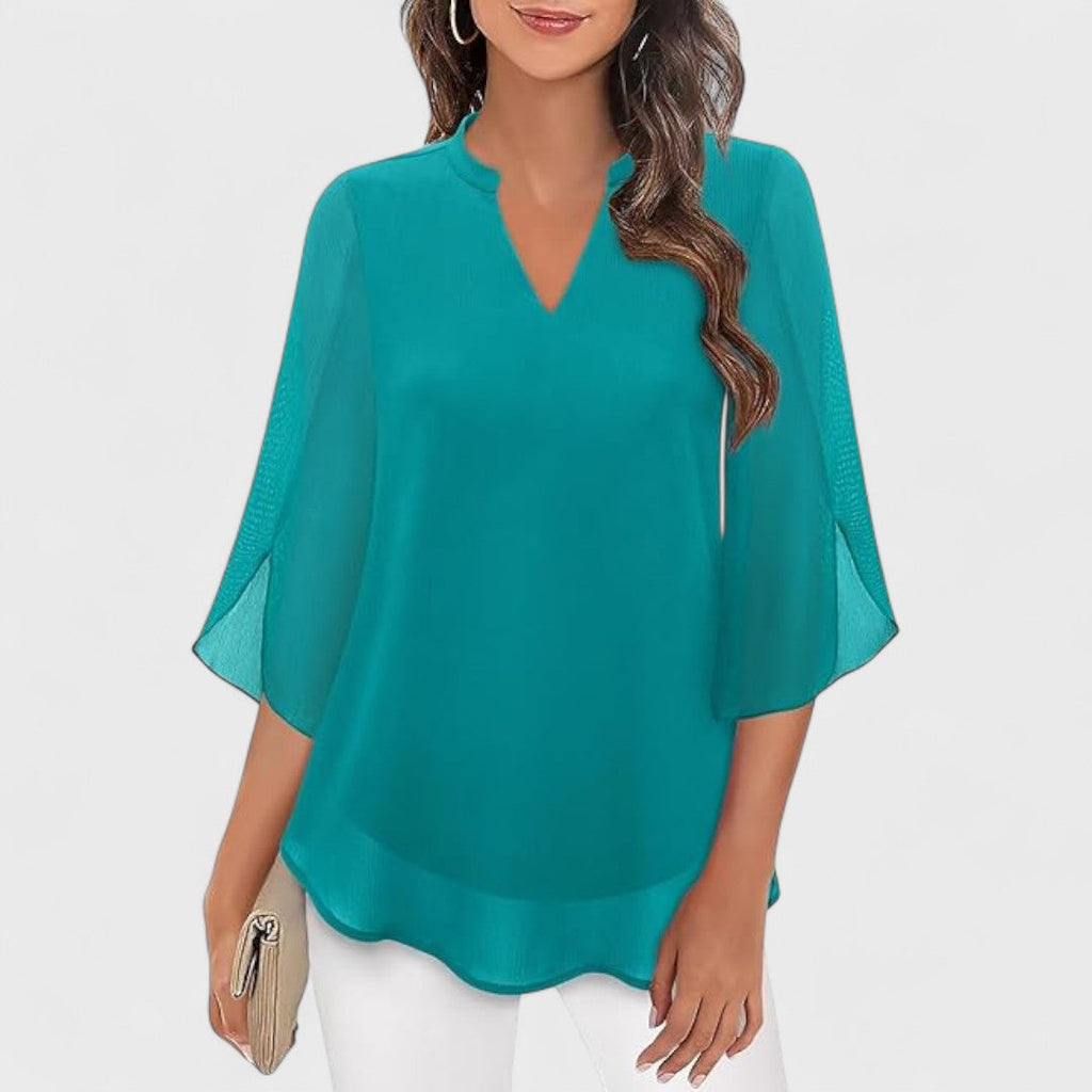 Women's Relaxed Summer Blouse – Comfortable Casual Everyday Top
