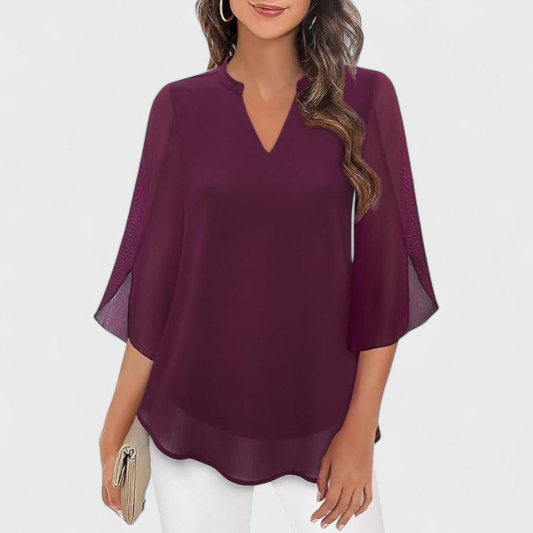 Women's Relaxed Summer Blouse – Comfortable Casual Everyday Top
