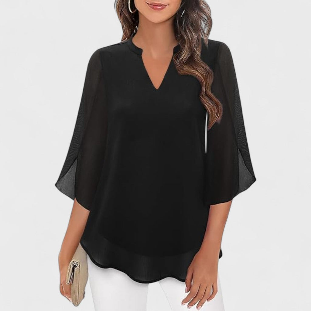 Women's Relaxed Summer Blouse – Comfortable Casual Everyday Top