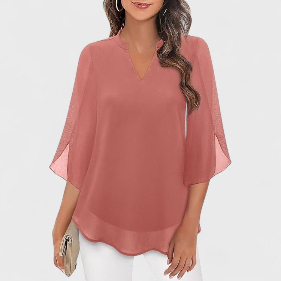 Women's Relaxed Summer Blouse – Comfortable Casual Everyday Top