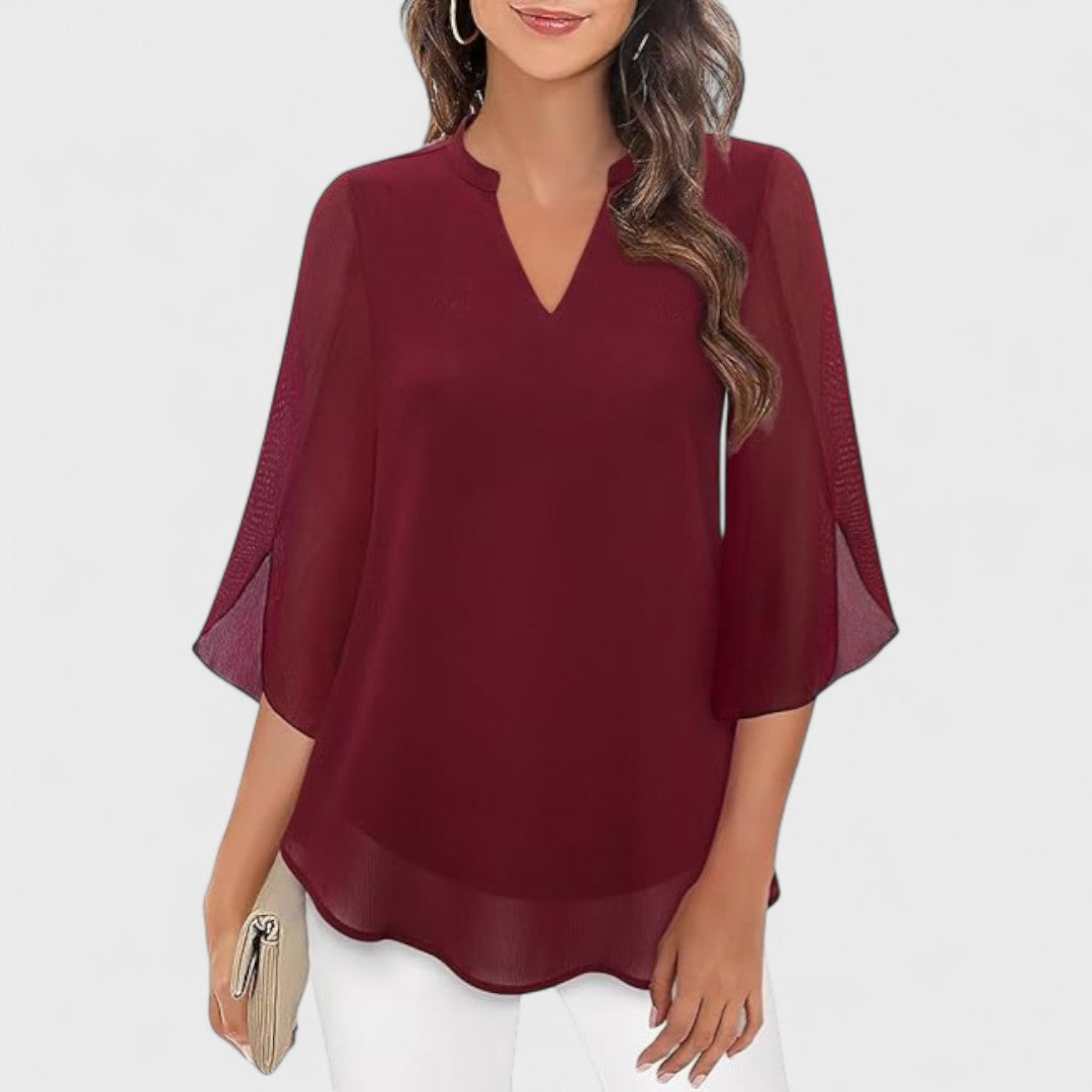Women's Relaxed Summer Blouse – Comfortable Casual Everyday Top