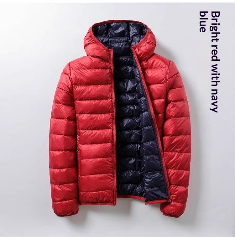 Lightweight Short Hooded Puffer Jacket - Warm and Practical