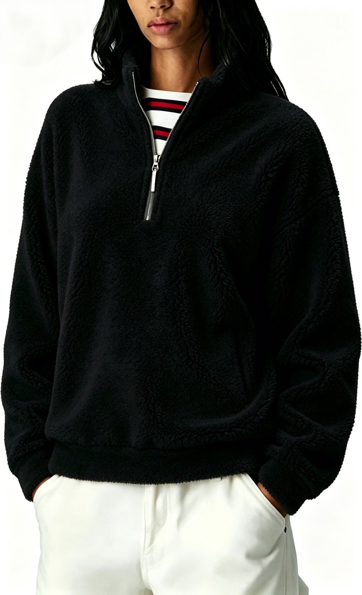 Fleece-Lined Zip-Up Hoodie - Warm and Practical
