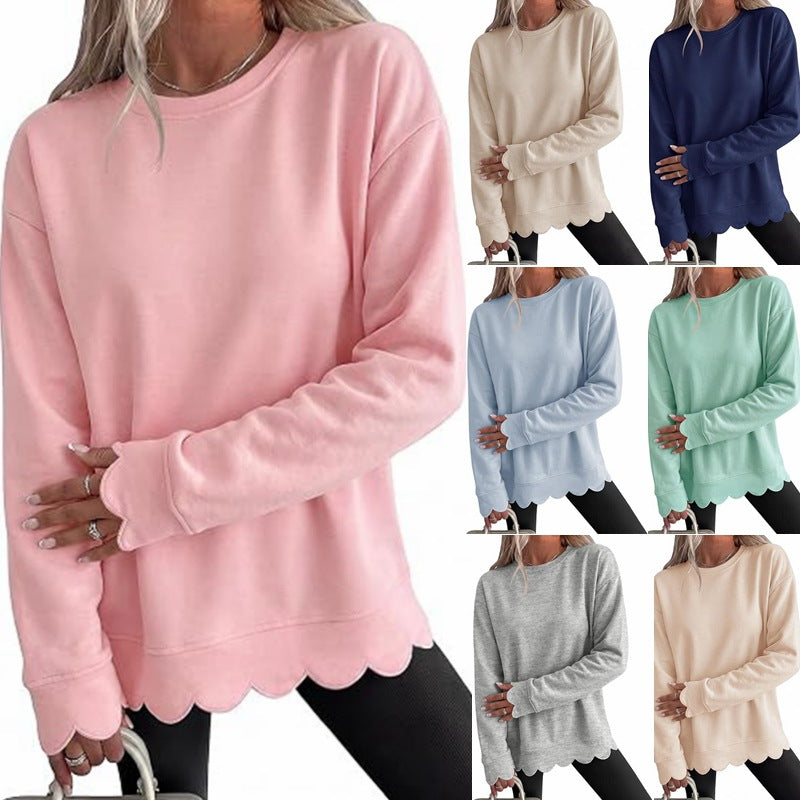 Round-Neck Pullover Sweatshirt - Casual and Soft