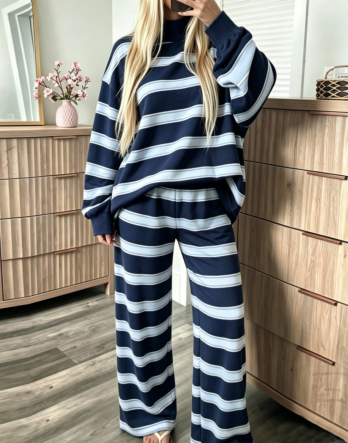 Women’s Casual Striped Set - Modern and Coordinated