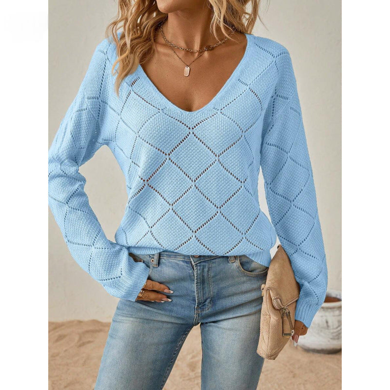 Puff-Sleeve Solid Sweater - Soft and Feminine
