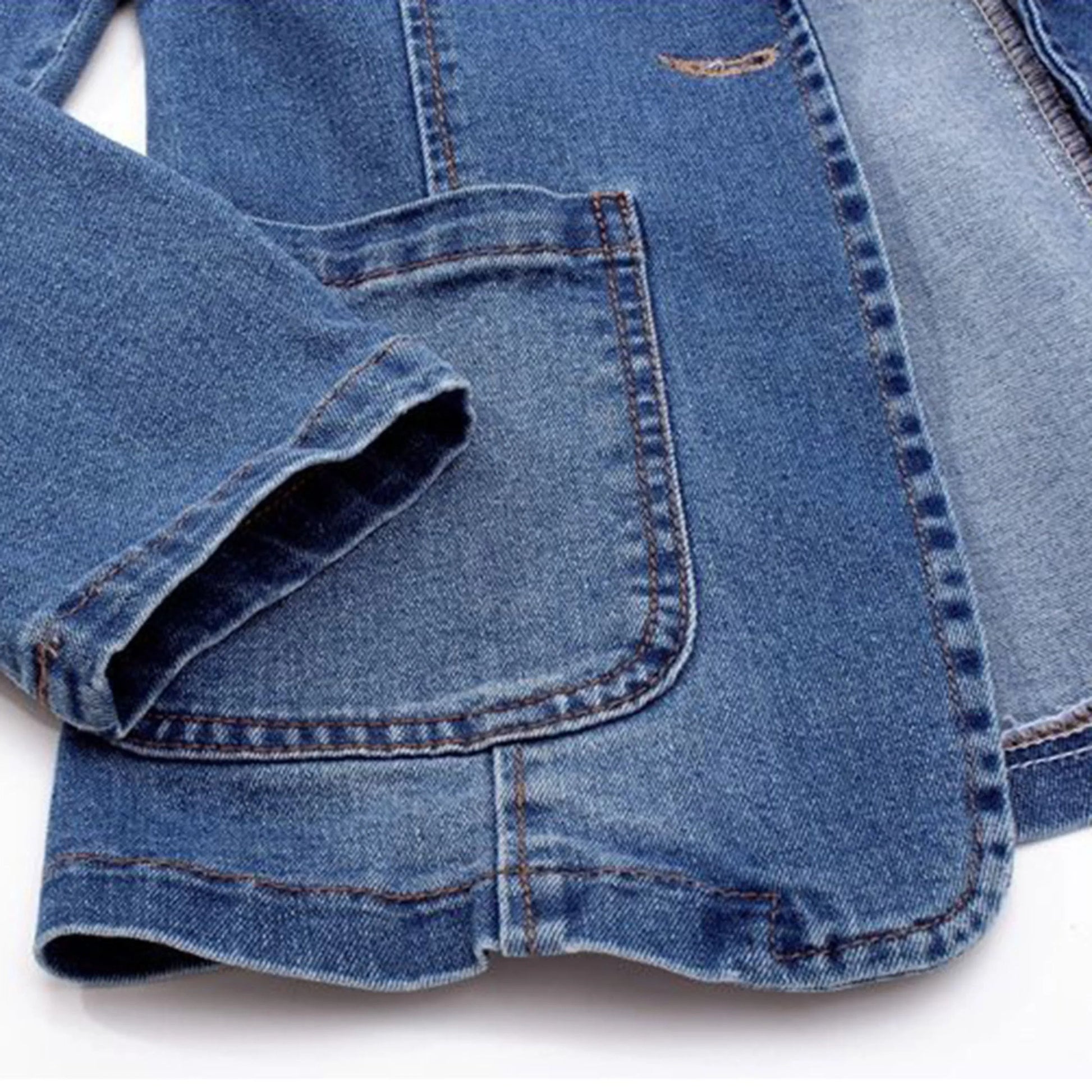Women's Denim Blazer Jacket - Modern Tailored Casual Layer