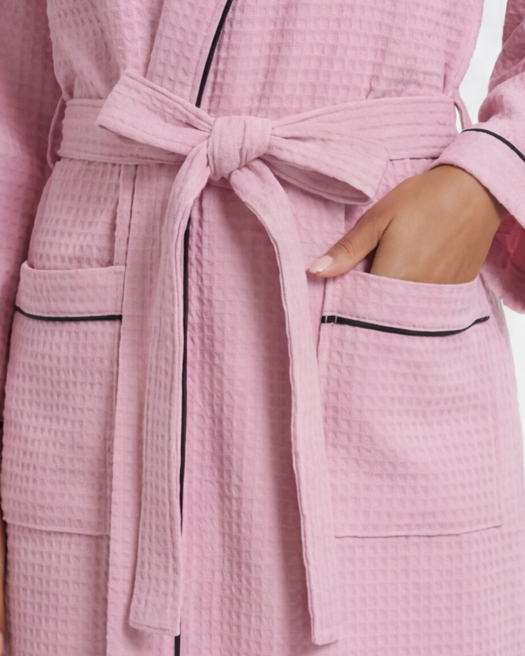 Women’s Thin Cotton Bathrobe – Long Absorbent Shower Robe Comfortable Fit