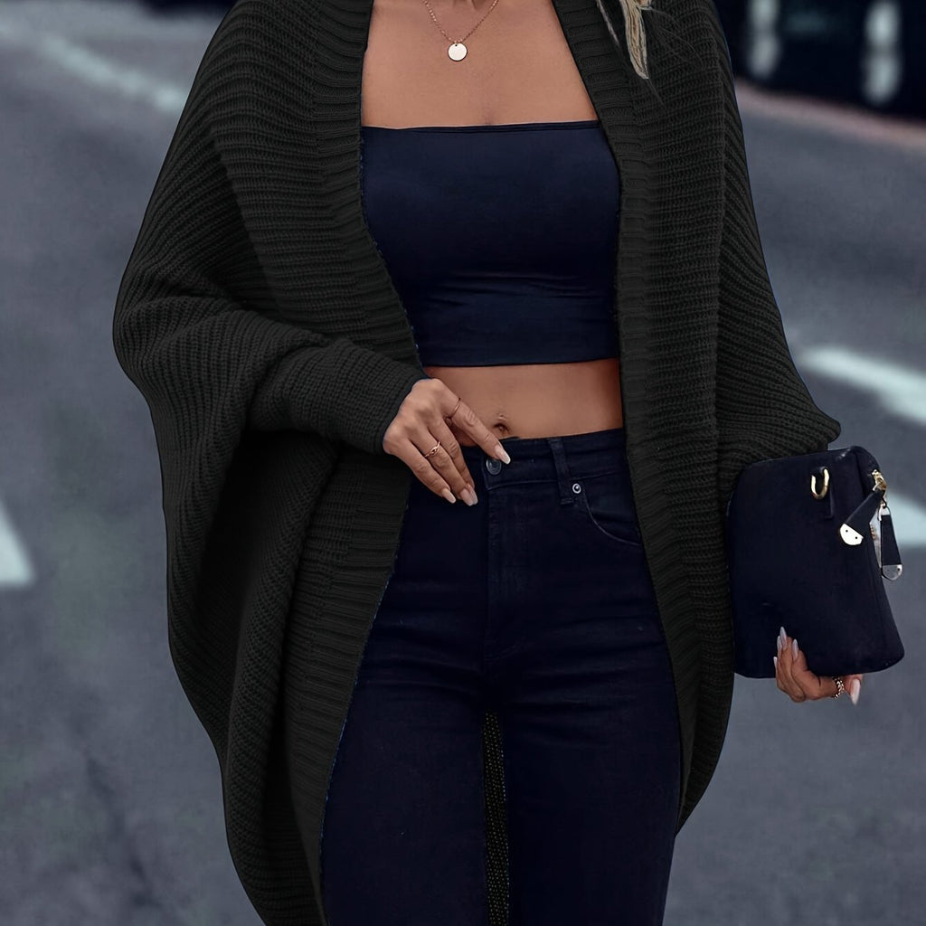 Women’s Oversized Knit Vest – Cozy Layered Casual Style