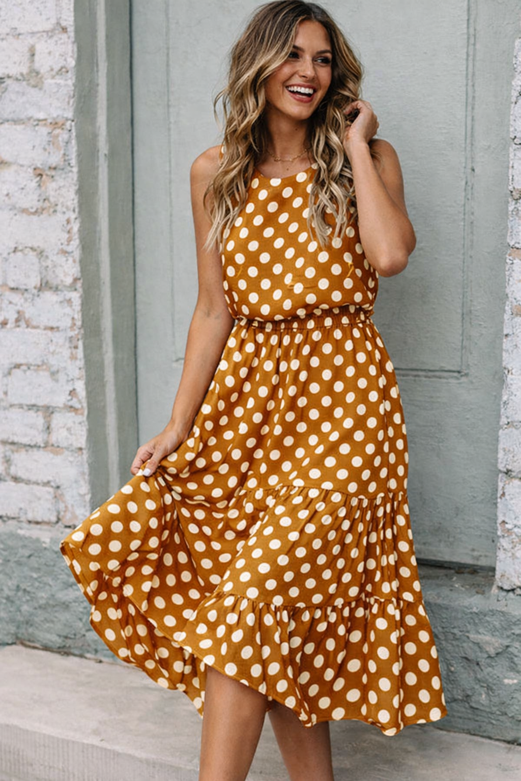 Women's Polka Dot Dress – Casual Elegant Everyday Dress