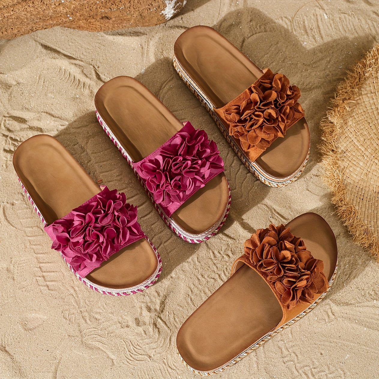 Women's Braided Slide Sandals – Easy Summer Slip-On Comfort