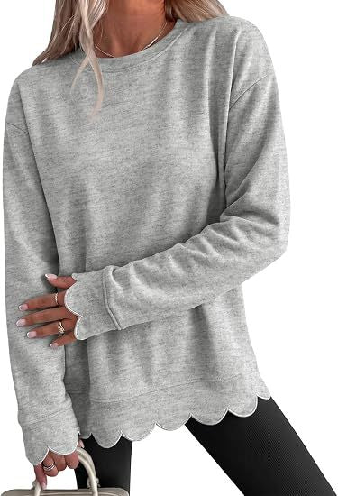Round-Neck Pullover Sweatshirt - Casual and Soft