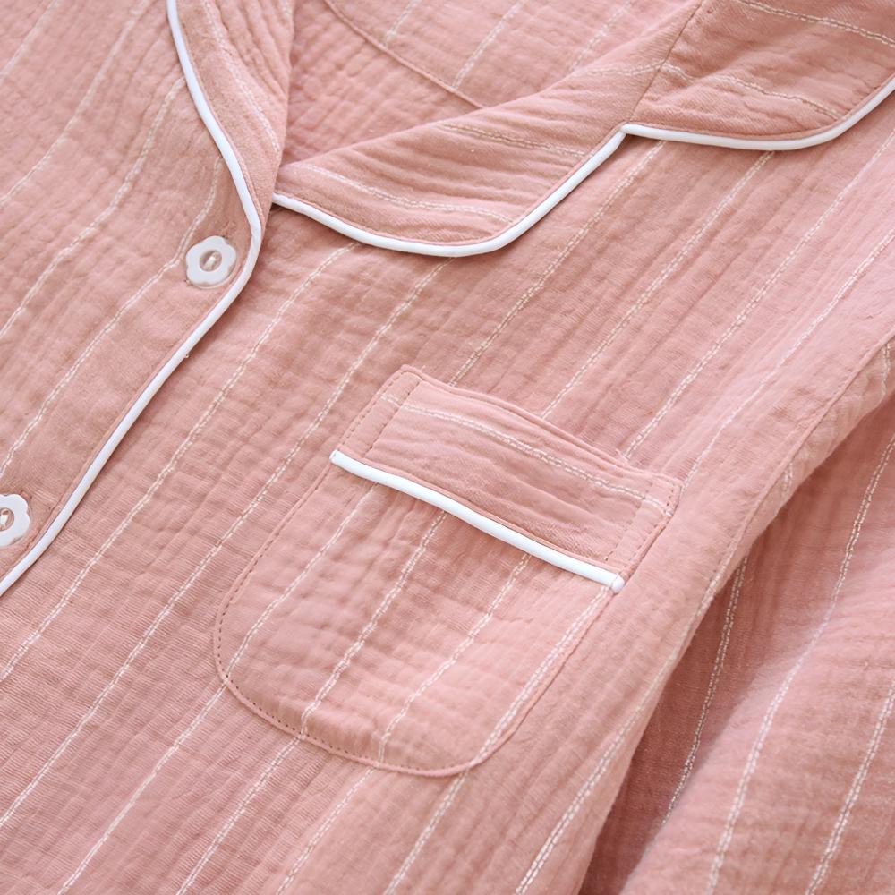 Pastel-Striped Cotton Nightdress – Soft Comfortable Sleepwear