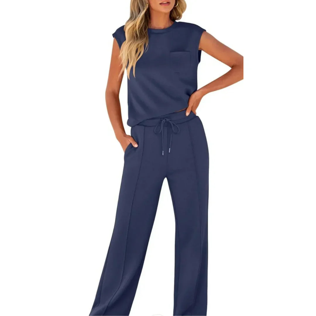 Women's Casual Summer Lounge Set - Relaxed Two Piece Daywear