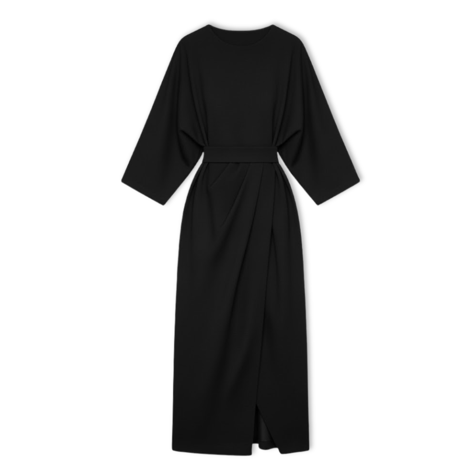 Women's Batwing Sleeve Maxi Dress – Defined Waist Flowy Dress