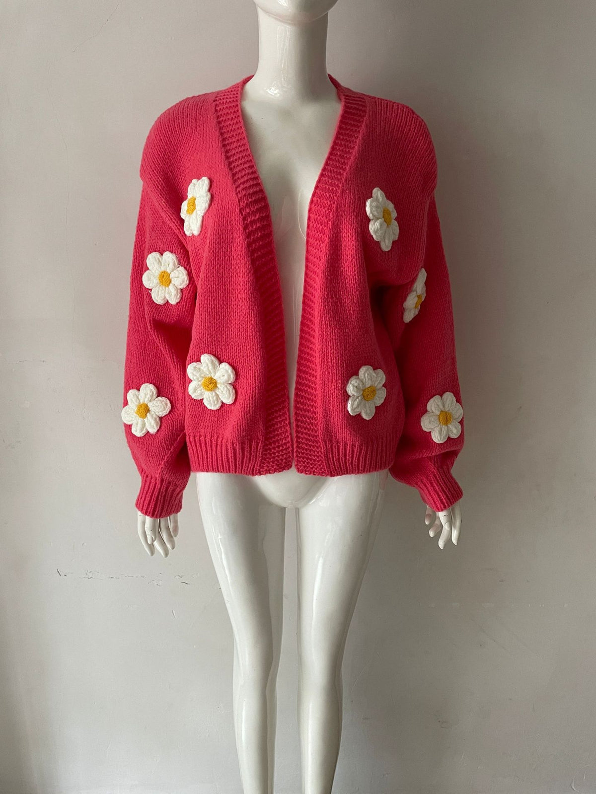 Women's Loose-Fit Knitted Cardigan - Soft Colorful Layer