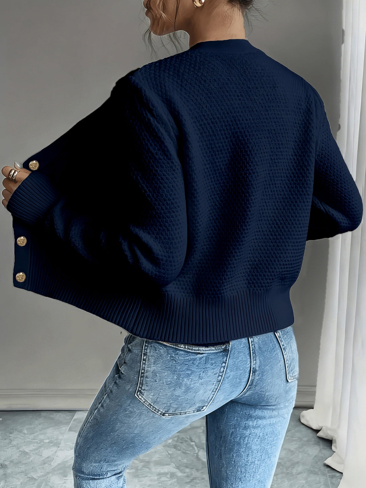 Cable-Knit Button Cardigan - Elegant and Cozy